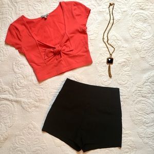 Black High Waisted Shorts